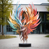 Color Spray Painted Steel Urban Sculpture