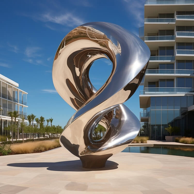 Large Stainless Steel Urban Sculpture