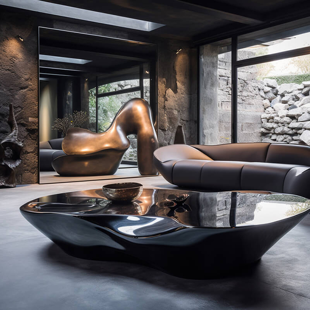 Stainless Steel Art Furniture Tea Table