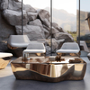 Gold Stainless Steel Art Tea Table