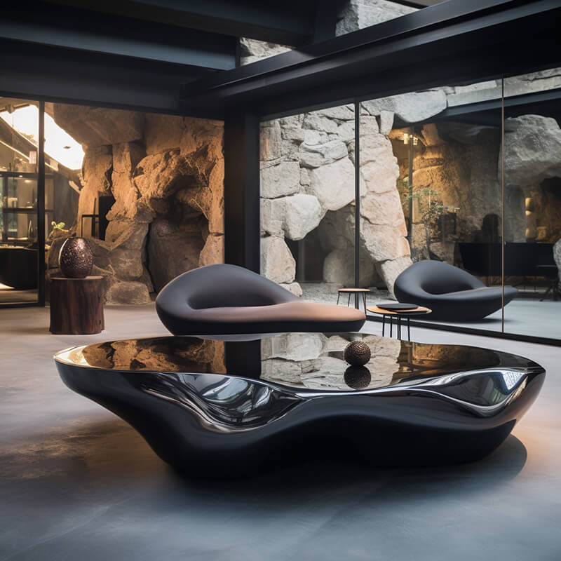 Stainless Steel Art Furniture Tea Table
