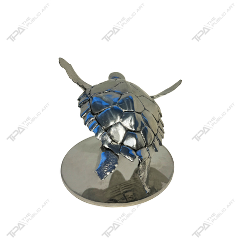 Artistic Stainless Steel Turtle Sculpture