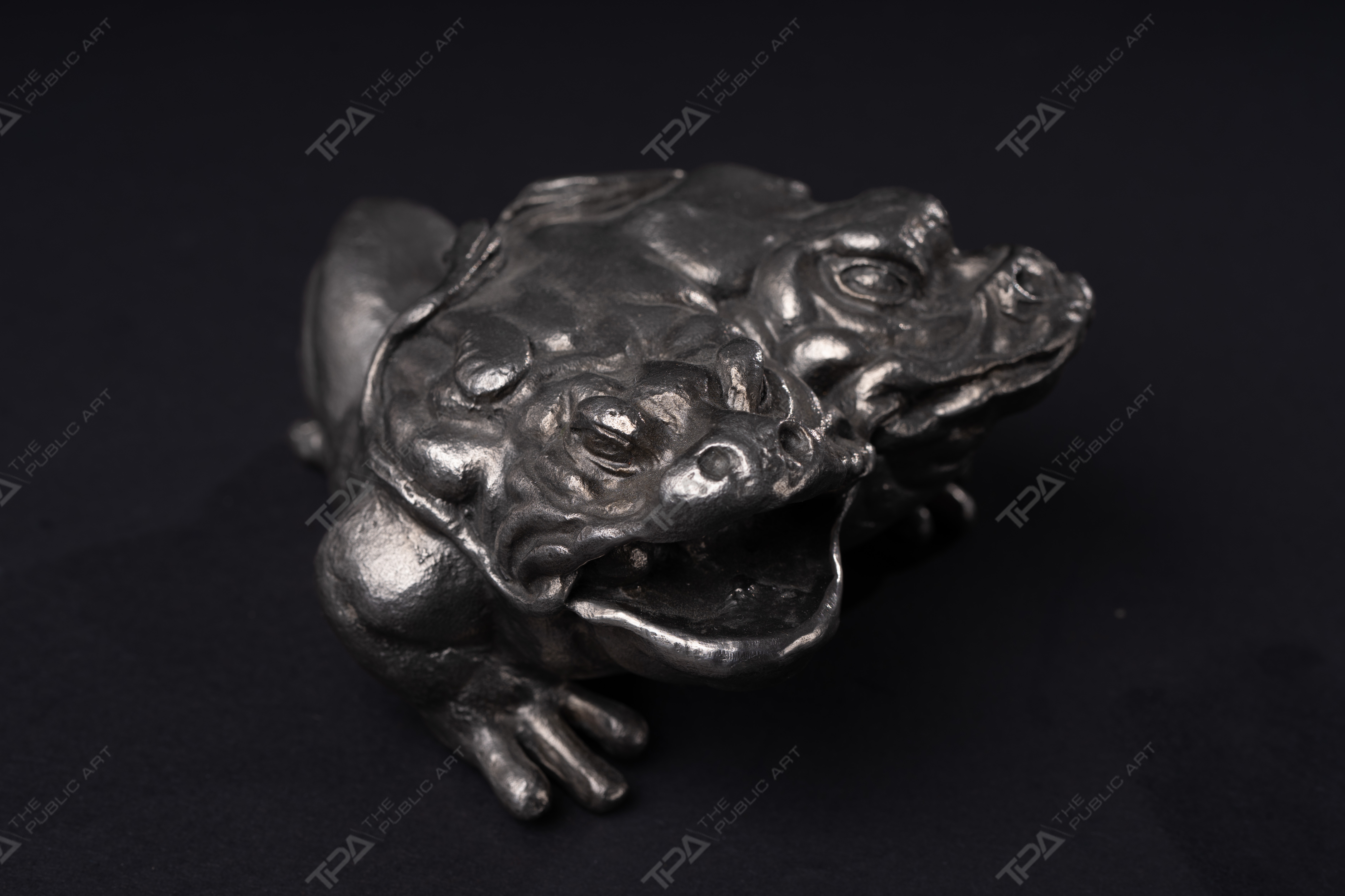 Three-legged Golden Toad Sculpture