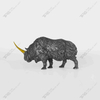 Artistic Sculpture of A Single-horned Long-haired Rhinoceros