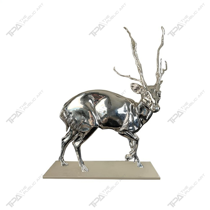 Stainless Steel Divine Deer Art Sculpture