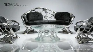 Metal Art Table and Sofa