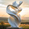 Stainless Steel Urban Sculpture White Voile