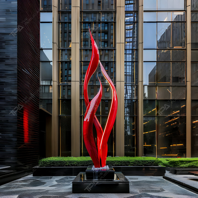 Painted Stainless Steel Urban Sculpture