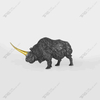 Artistic Sculpture of A Single-horned Long-haired Rhinoceros