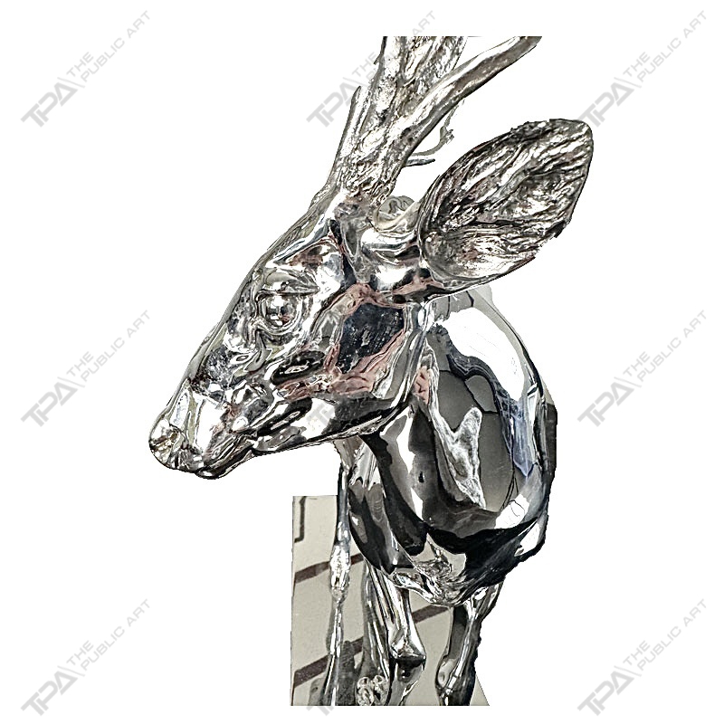 Stainless Steel Divine Deer Art Sculpture