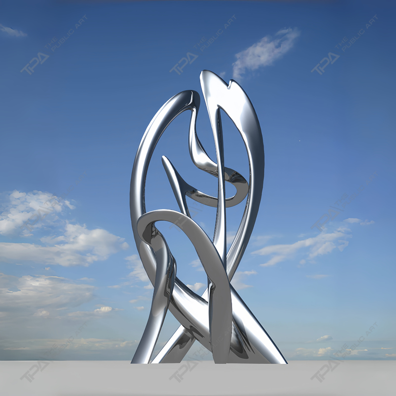 mirror stainless steel sculpture
