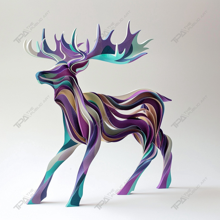 Slatted Design Animal Sculpture Deer