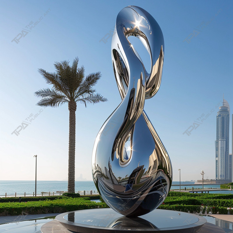 Polished Stainless Steel Urban Sculpture