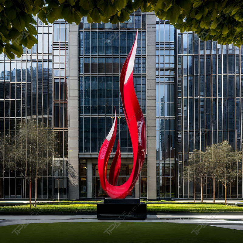 Painted Stainless Steel Urban Sculpture