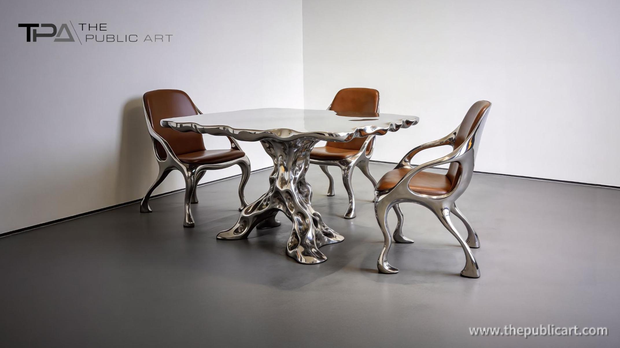 Abstract Sculptural Metal Art Furniture for Home Decor