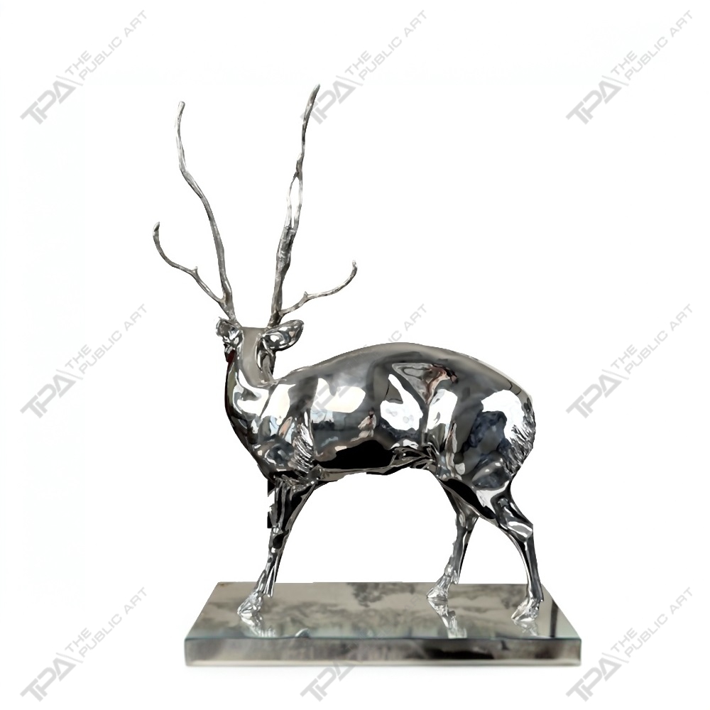 Stainless Steel Divine Deer Art Sculpture
