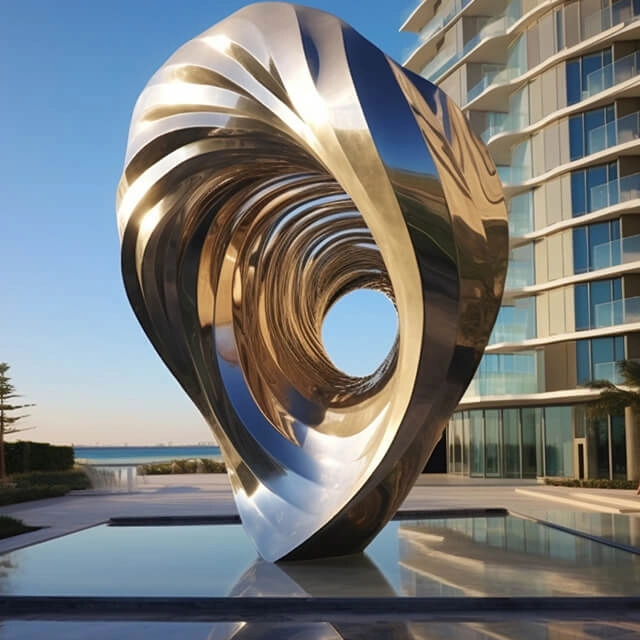Antique Color Stainless Steel Urban Sculpture