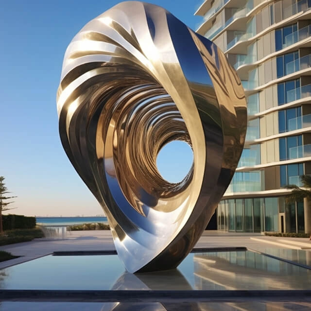 Antique Color Stainless Steel Urban Sculpture