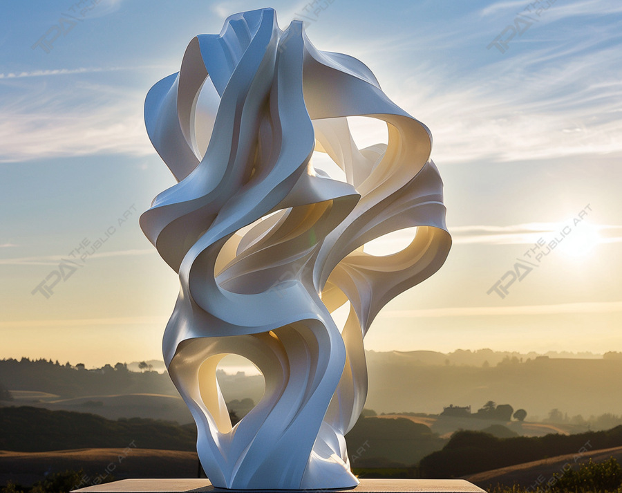 metal voile sculpure