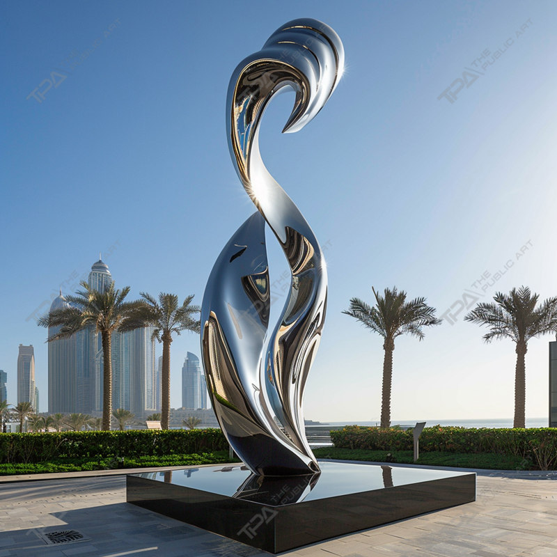 Polished Stainless Steel Urban Sculpture