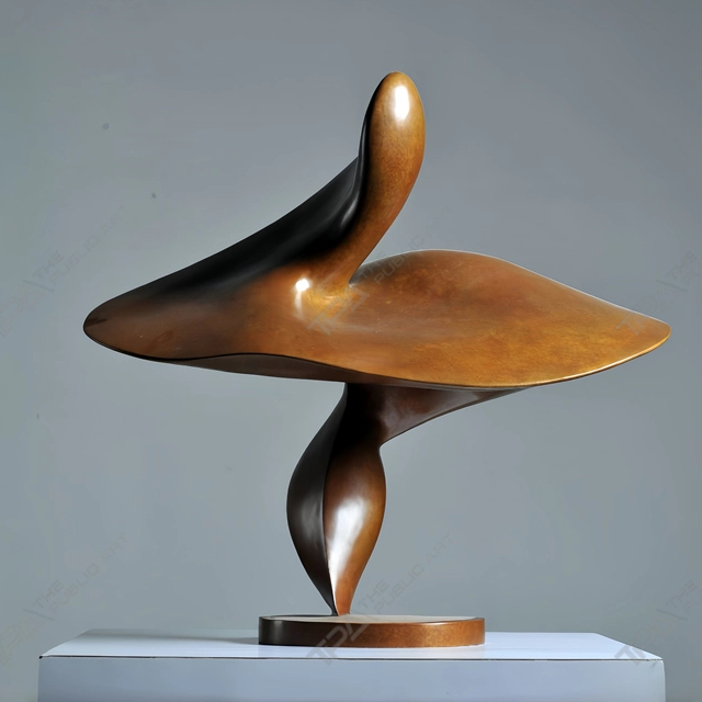 Bronze Sculpture Flying Like A Startled Swan