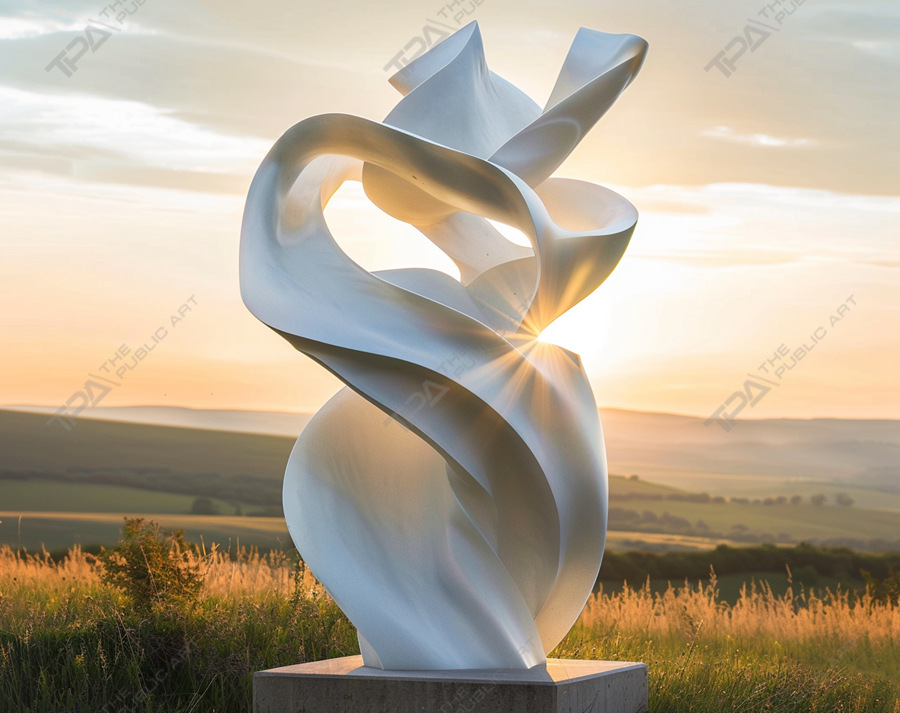 custom steel urban sculpture voile