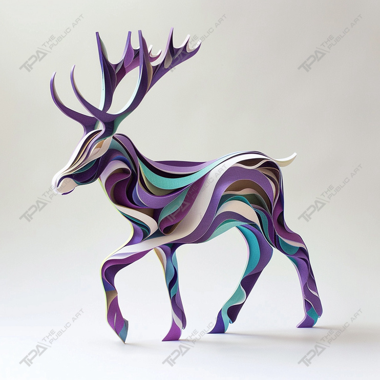 Slatted Design Animal Sculpture Deer