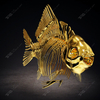 Stainless Steel Fish Skeleton Sculpture
