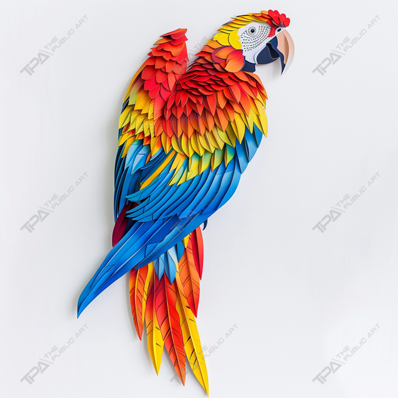 Origami Animal Sculpture Parrot