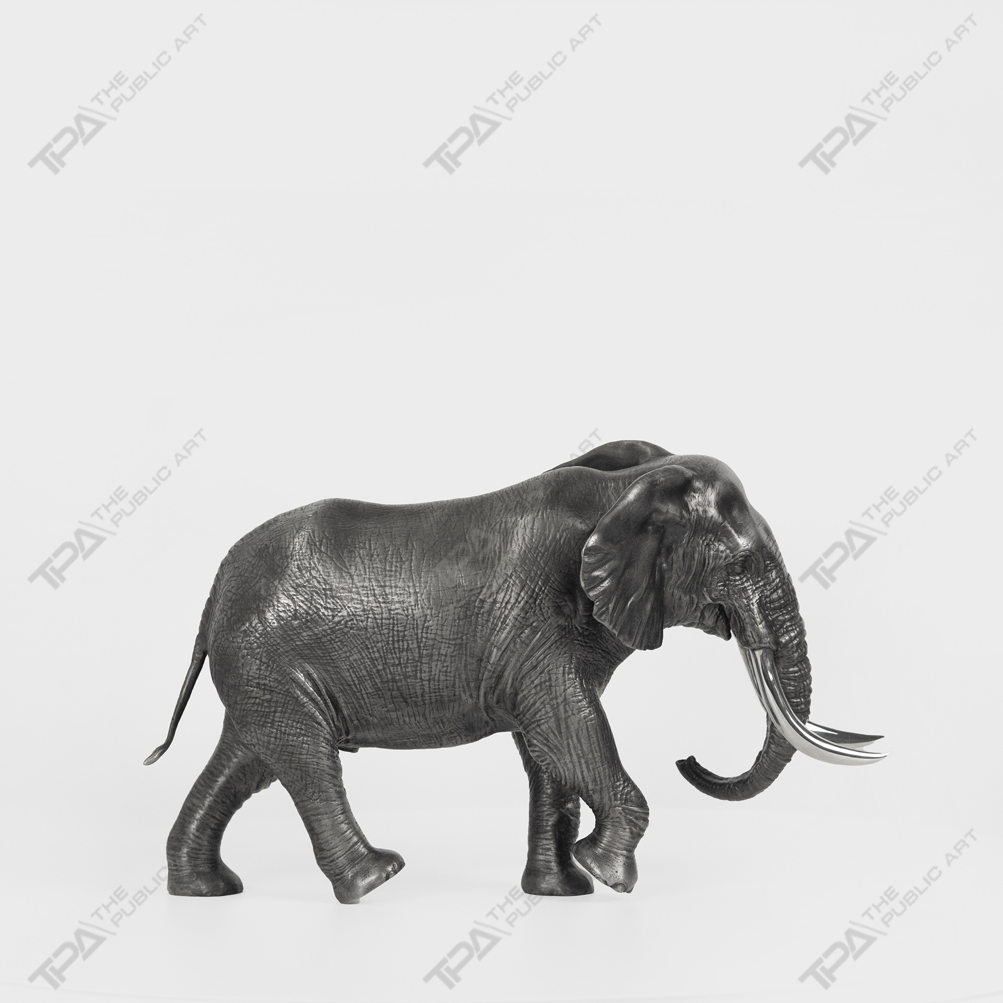 Asian male elephant art sculpture