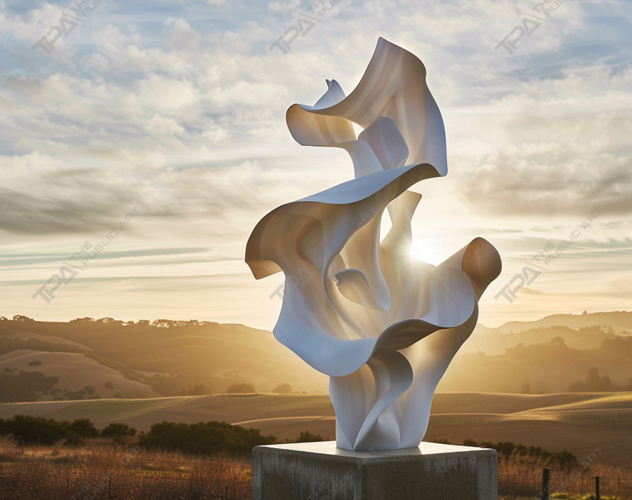 stainless steel voile design sculpture