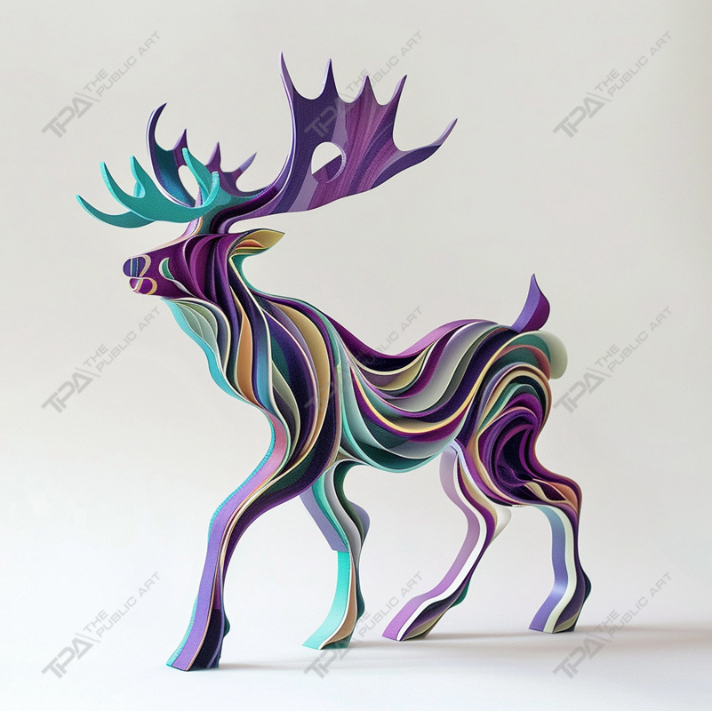 Slatted Design Animal Sculpture Deer