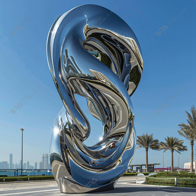 Mirror Stainless Steel Urban Artwork