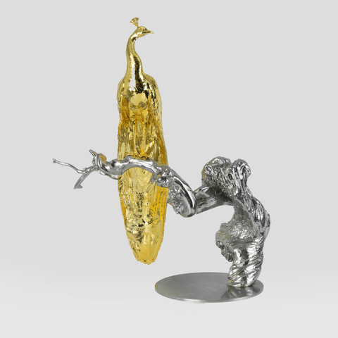 A Peacock Sculpture Representing A Bright Future