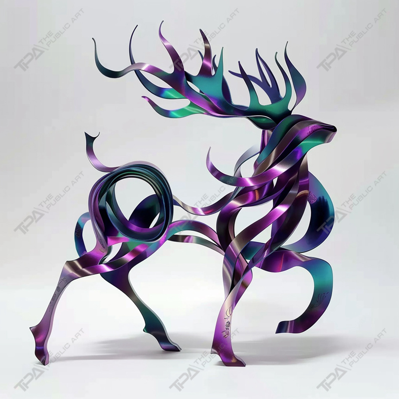 slatted deer sculpture