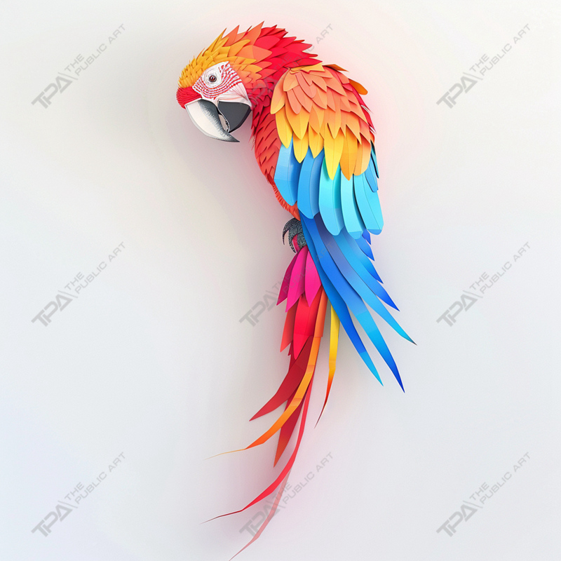 Origami Animal Sculpture Parrot