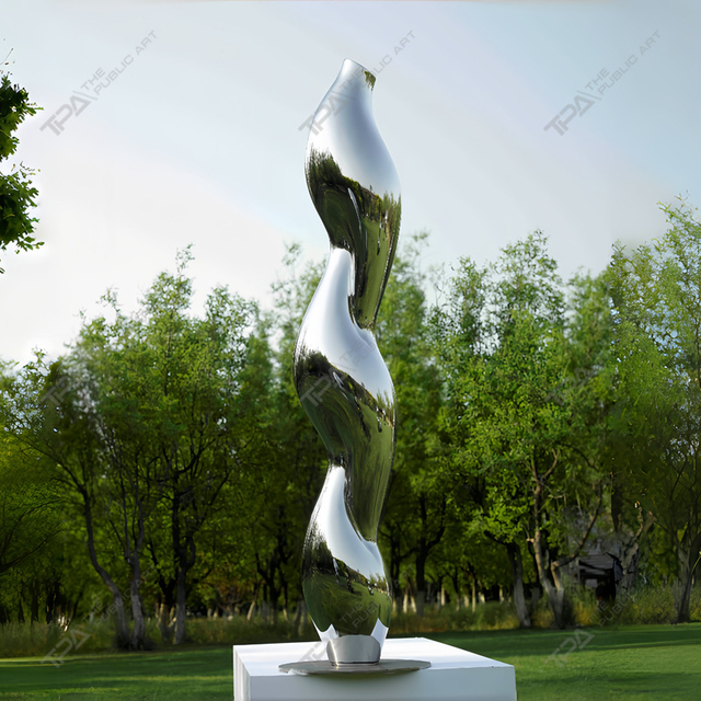 Large Outdoor Stainless Steel Sculpture Chant