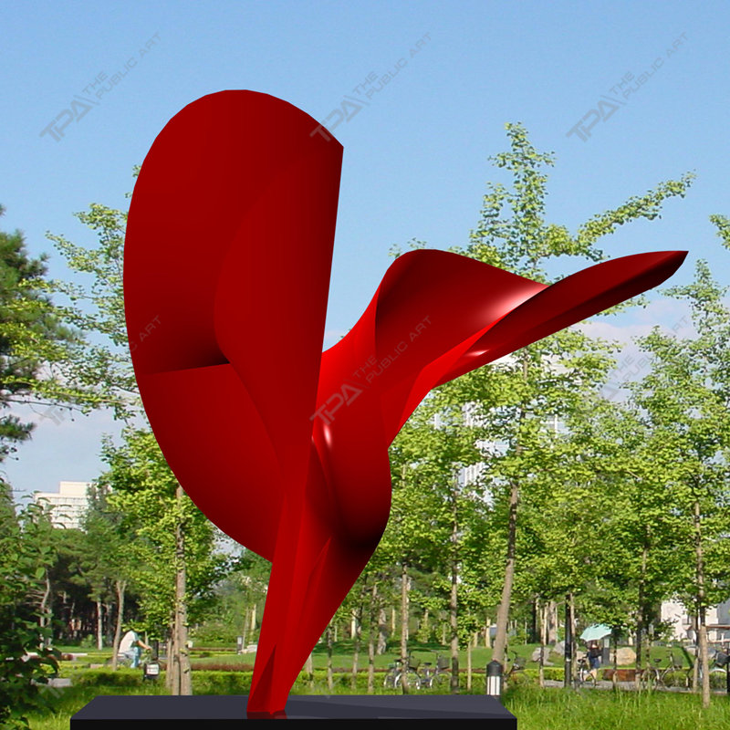 1《雨丝风片》不锈钢喷漆环境植入设计效果图 2012 尺寸50cm _副本_副本