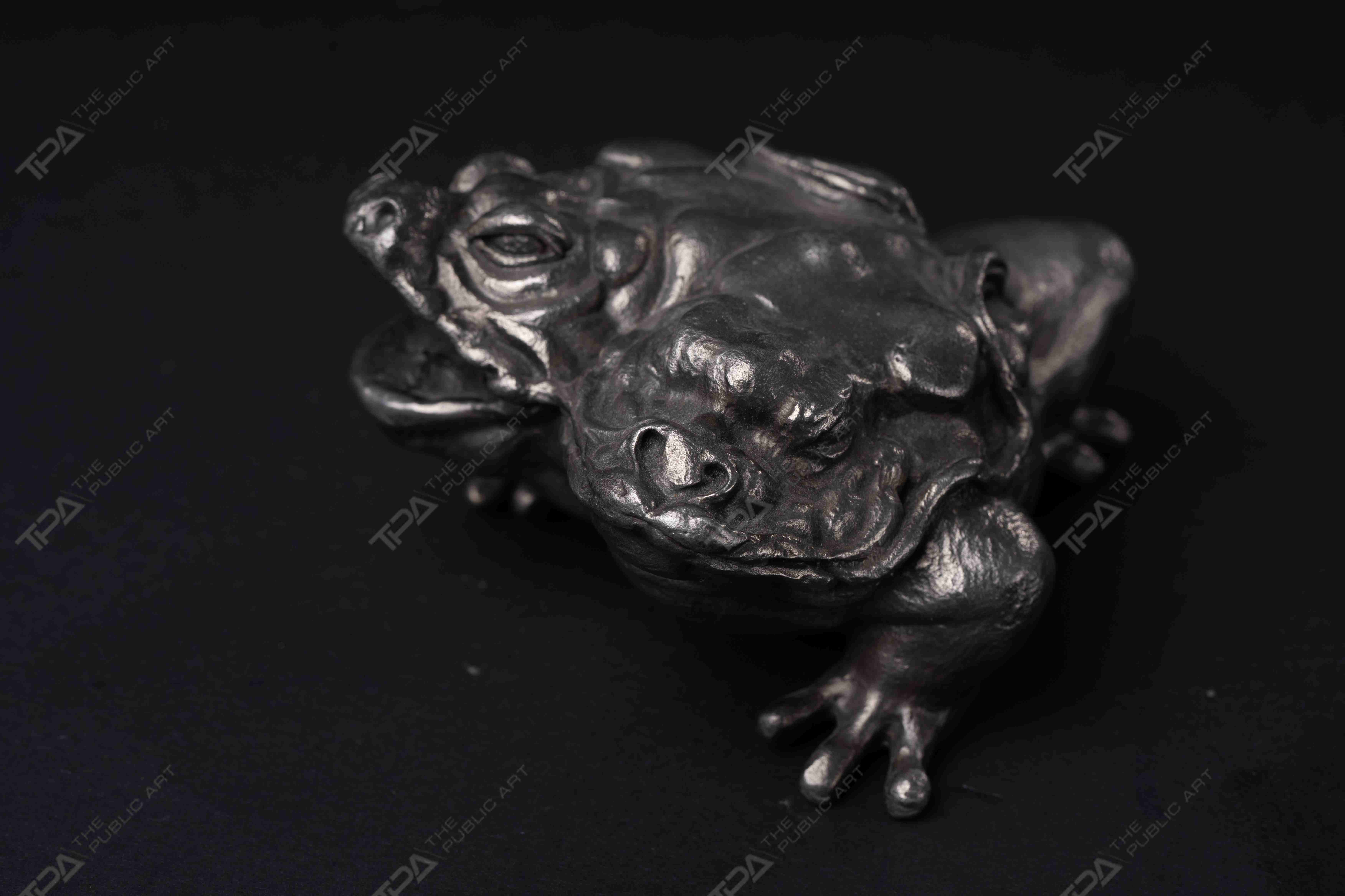 Three-legged Golden Toad Sculpture