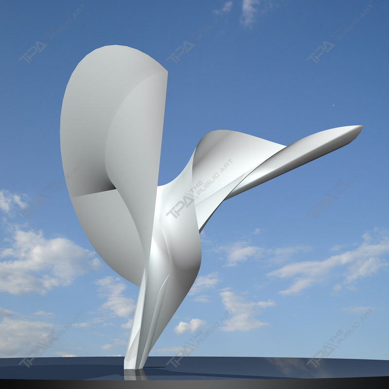 Stainless Steel Sculpture Drizzle with the Wind