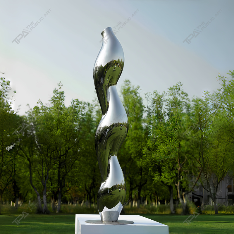 Large Outdoor Stainless Steel Sculpture Chant