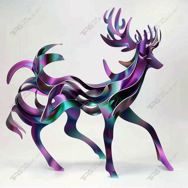 Slatted Design Animal Sculpture Deer