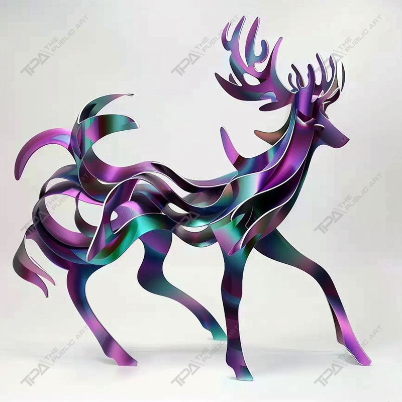 Slatted Design Animal Sculpture Deer
