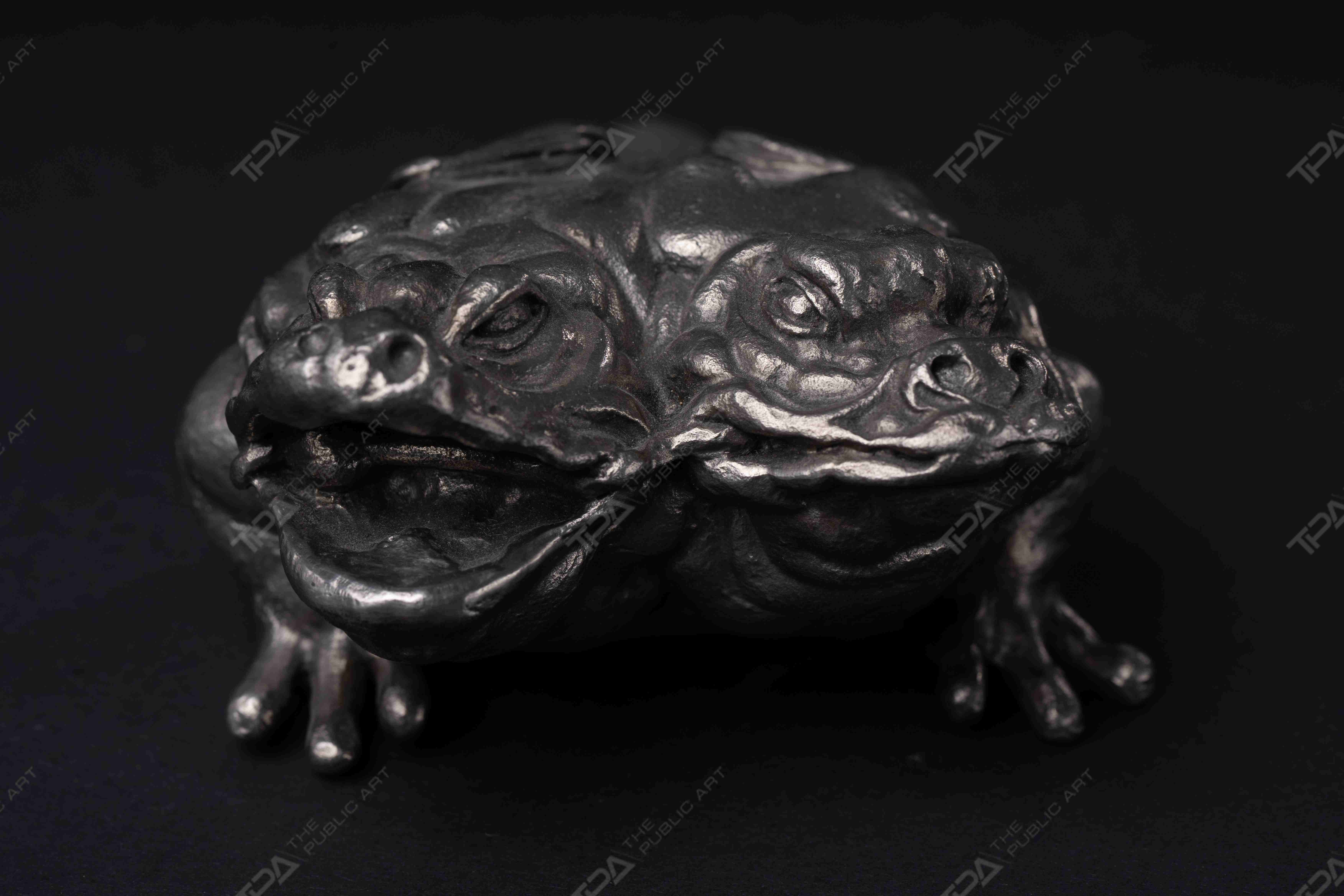 Three-legged Golden Toad Sculpture