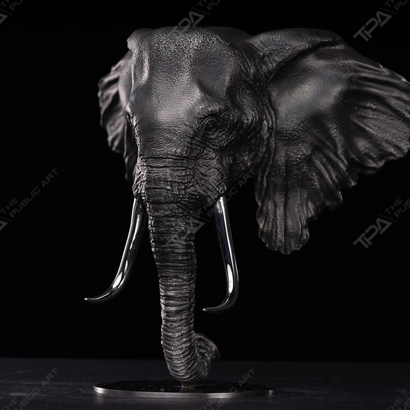Elephant Head Craft Sculpture