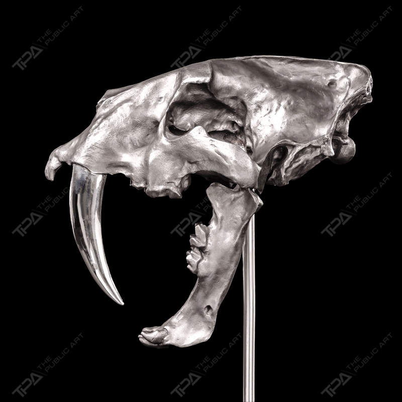 Artistic Sculpture of The Saber-toothed Tiger Skull