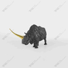 Artistic Sculpture of A Single-horned Long-haired Rhinoceros