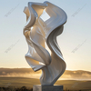 Stainless Steel Urban Sculpture White Voile