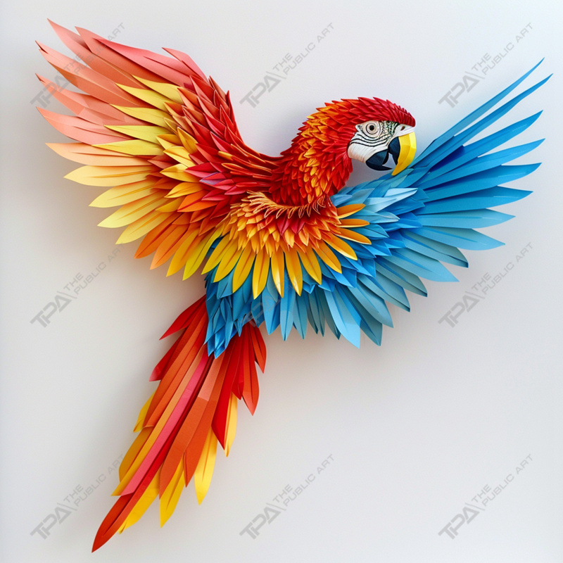 Origami Animal Sculpture Parrot
