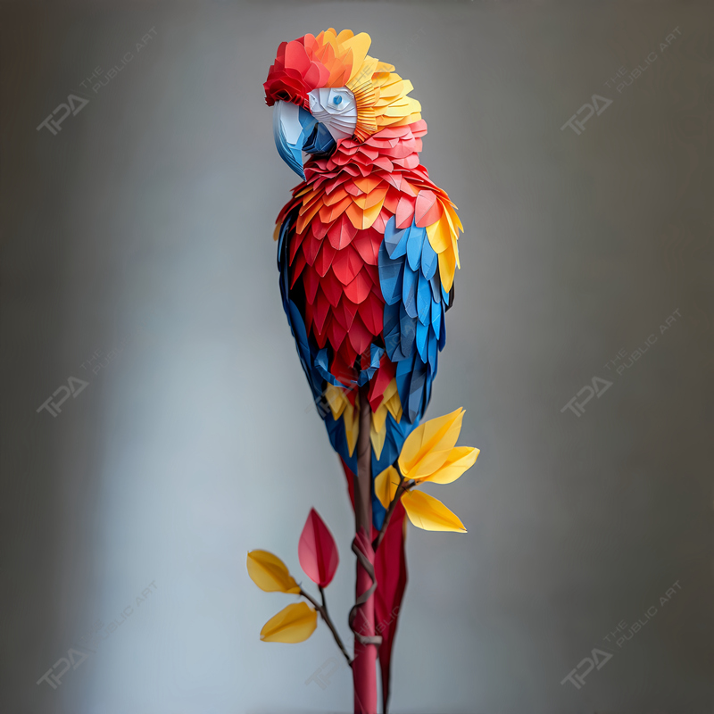 Origami Animal Sculpture Parrot